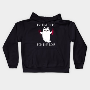 I'M JUST HERE FOR THE BOOS Kids Hoodie